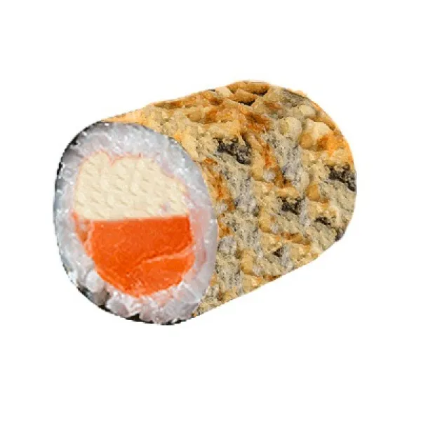Tempura maki salmón con queso